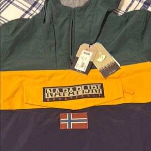 Napapijri Forest Green and Mustard Jacket